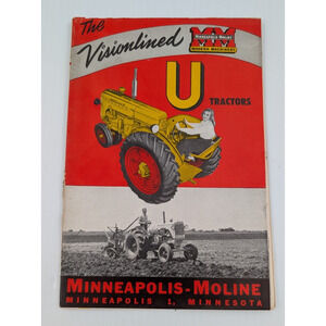 Minneapolis Moline MM The Visionlined U Tractor Brochure Booklet